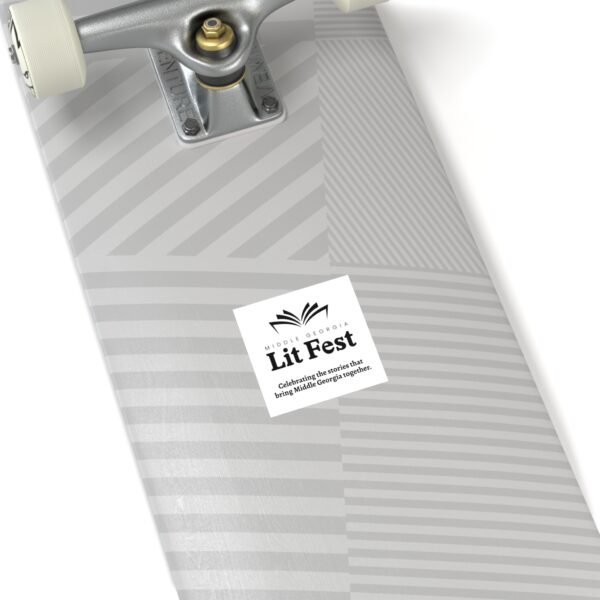 Middle Georgia Lit Fest Square Sticker — "Celebrating the stories that bring Middle Georgia together"